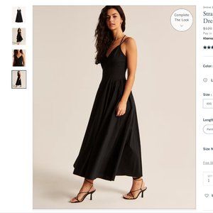 NWT Abercrombie Strappy Plunge Corset Maxi Dress